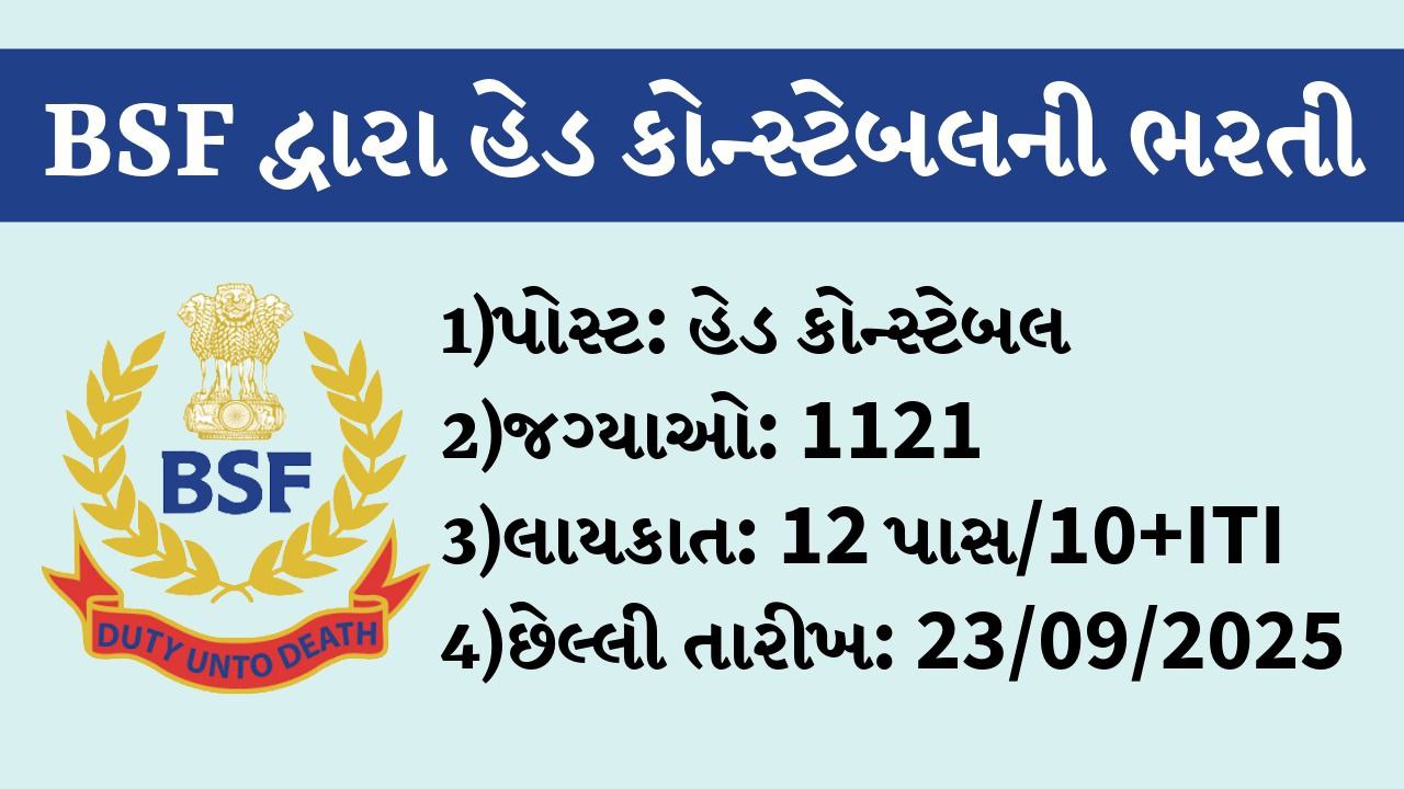 BSF Head Constable RO RM Recruitment 2025
